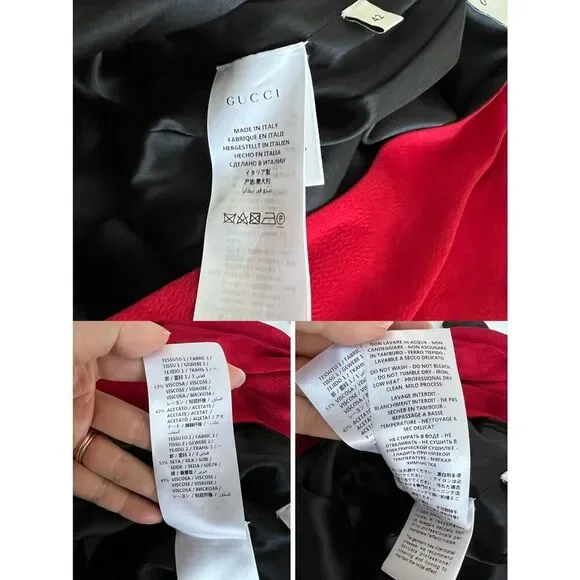 Gucci hammered matt enver satin maxi dress flame black IT42 - Picture 11 of 14